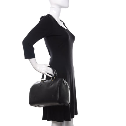 Louis Vuitton Epi Speedy 25 Black 2 of 11