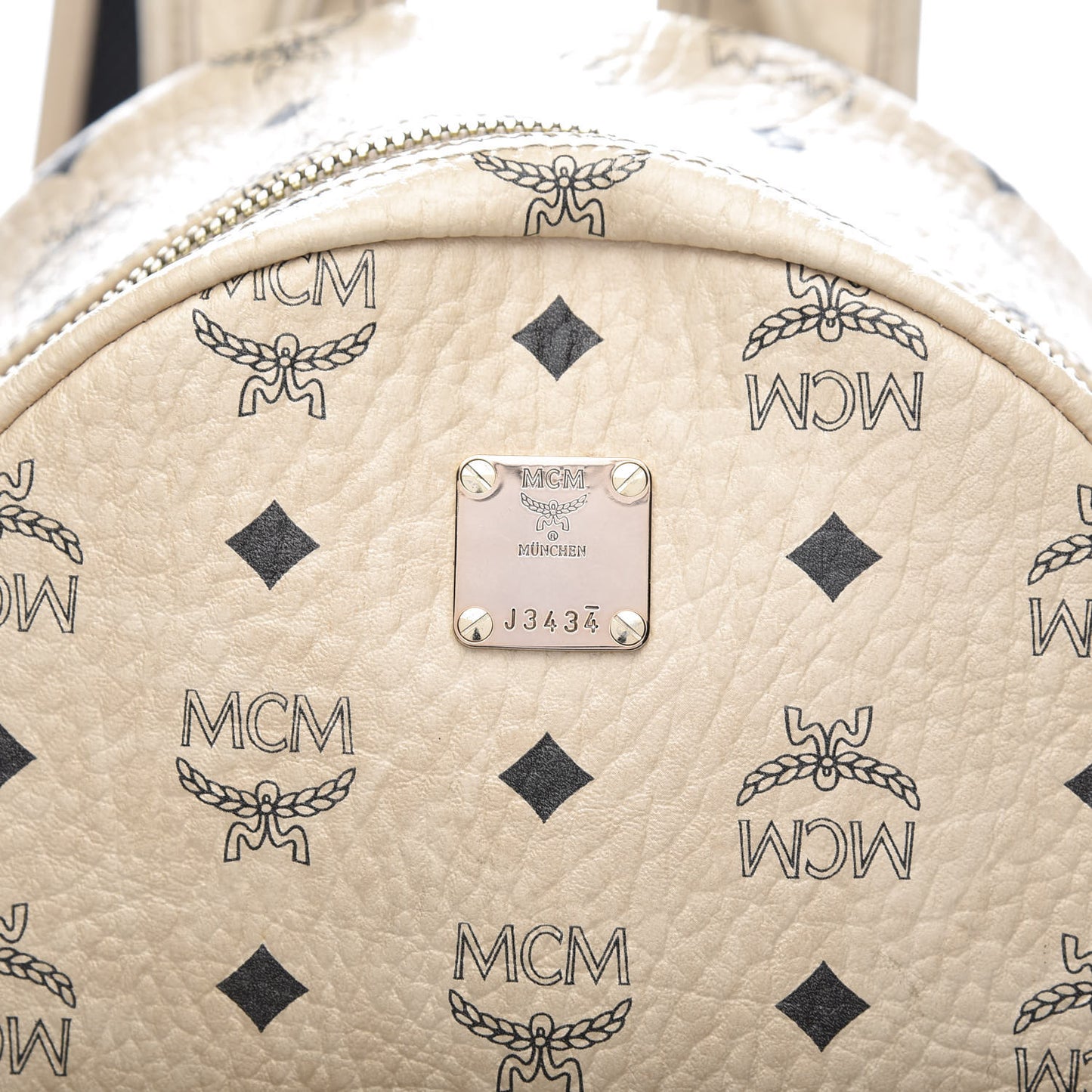 Visetos Small Side Stud Stark Backpack Beige