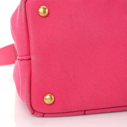 Prada Canapa Small Logo Tote Peonia 15 of 22