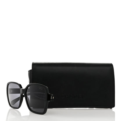 Chanel Acetate Polarized Square Sunglasses 5408 Black 9 of 9