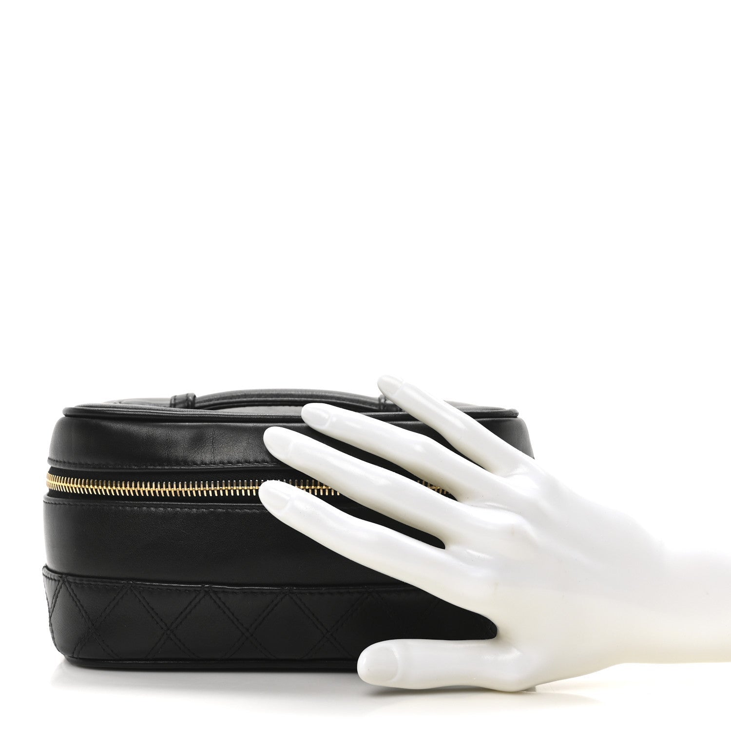 Chanel Lambskin Vanity Cosmetic Case Black 2 of 7