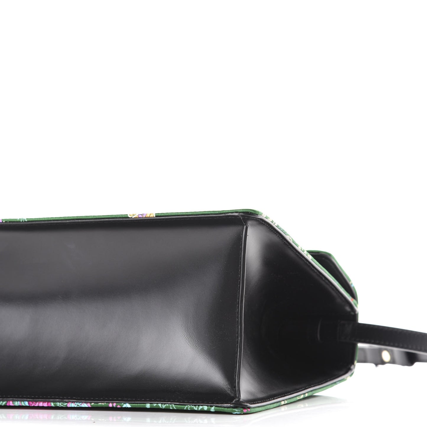 Jacquard Floral Medium Sylvie Top Handle Bag Green Multicolor Black