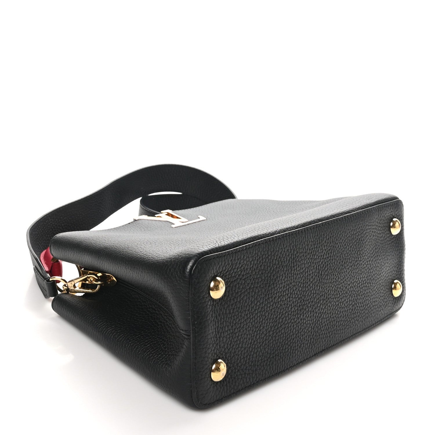 Louis Vuitton Taurillon Capucines MM Arizona Black Arizona Beige Ruby Red 4 of 7