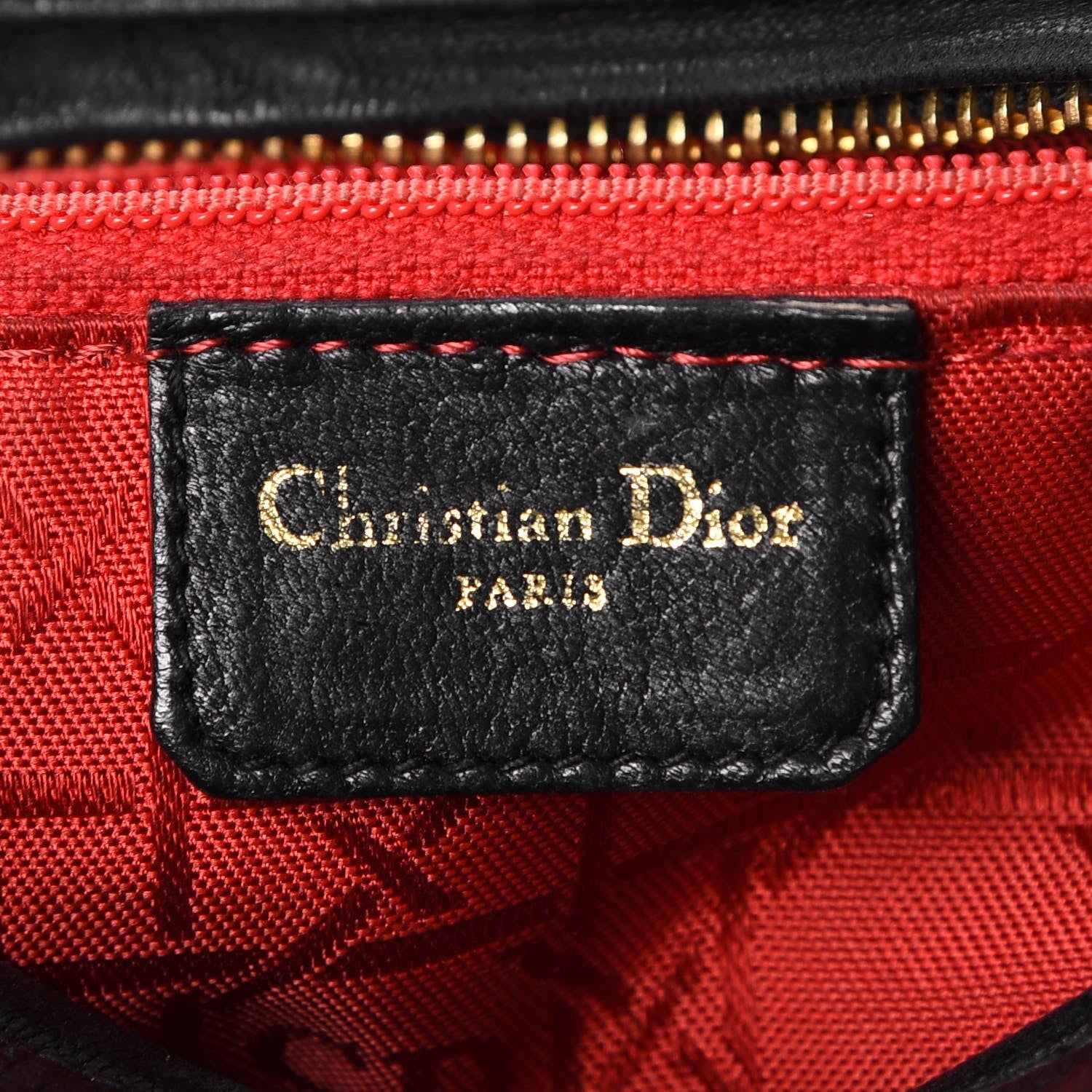 Christian Dior Lambskin Cannage Medium Lady Dior Black 6 of 20