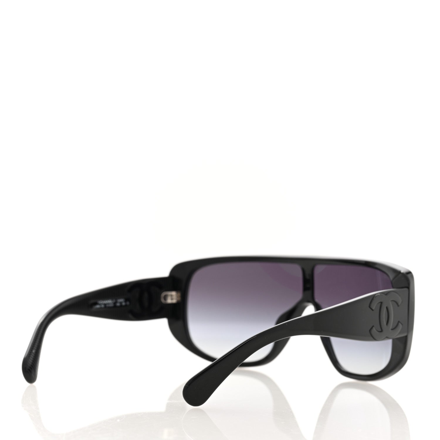 Chanel Acetate Shield Sunglasses 5495A Black 4 of 8