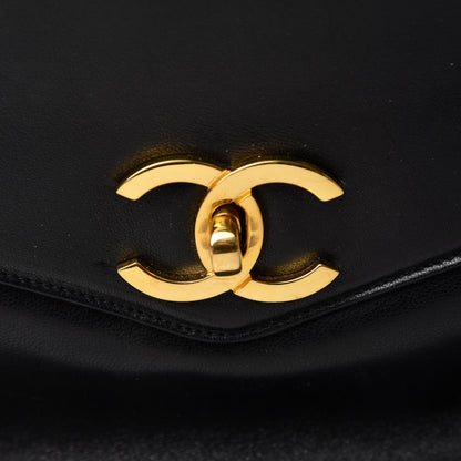 Chanel Lambskin Flap Shoulder Bag Black 8 of 12