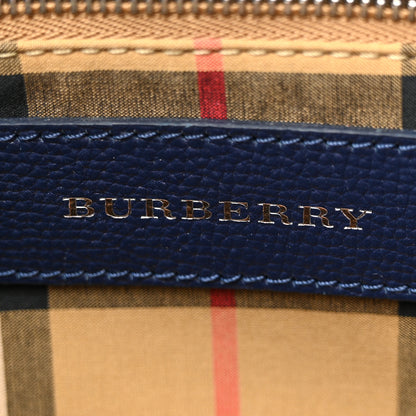 Burberry Grainy Calfskin House Check Small Banner Tote Regency Blue 6 of 13