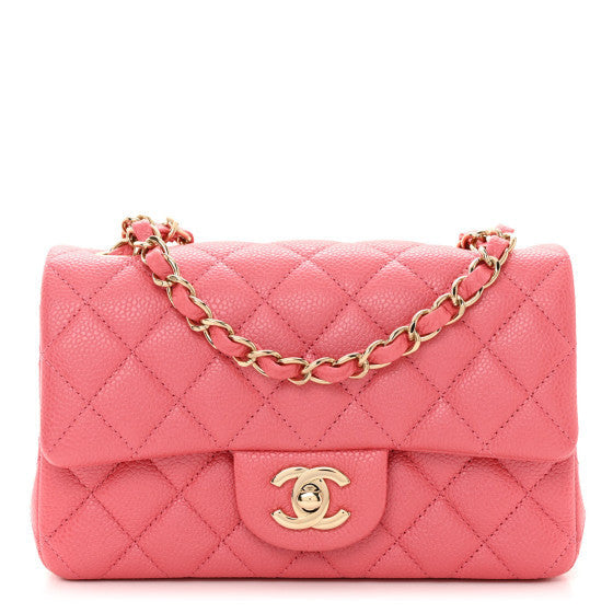 Chanel Caviar Quilted Mini Rectangular Flap Dark Pink 1 of 9