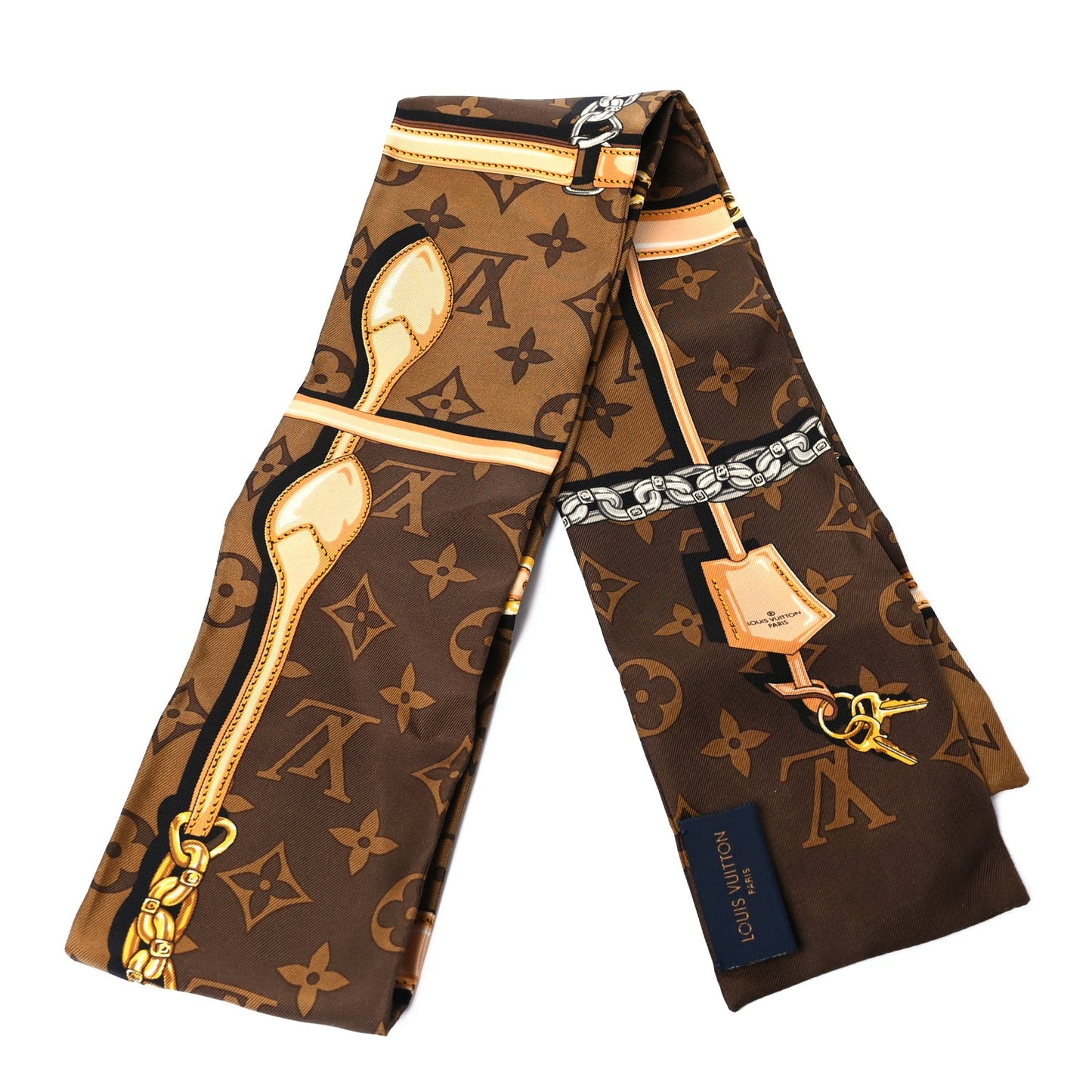 Silk Monogram Confidential Bandeau  Brown