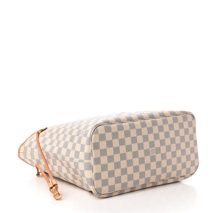Louis Vuitton Damier Azur Neo Neverfull MM Rose Ballerine 4 of 11