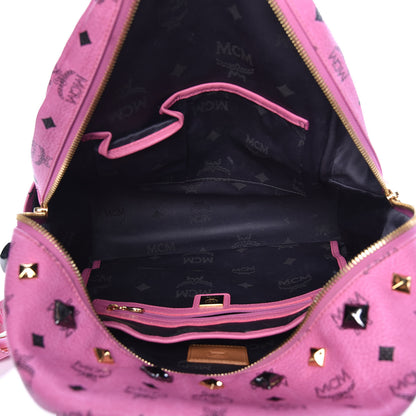 MCM Visetos Studded Medium Stark M Backpack Pink 7 of 13