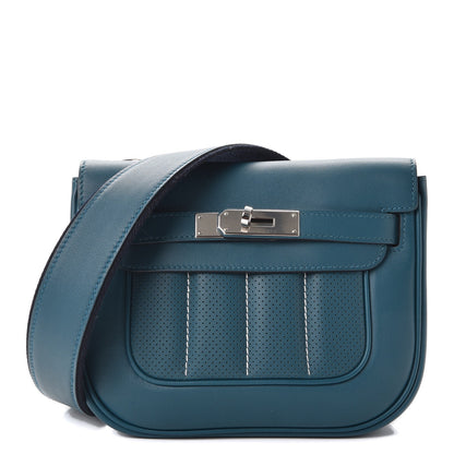 Hermes Veau Swift Mini Sac Berline Bleu Thalassa 1 of 9