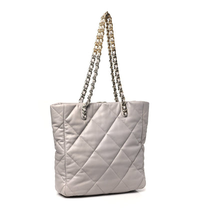 Chanel Lambskin Quilted 19 Shopping Bag Grey 3 of 7