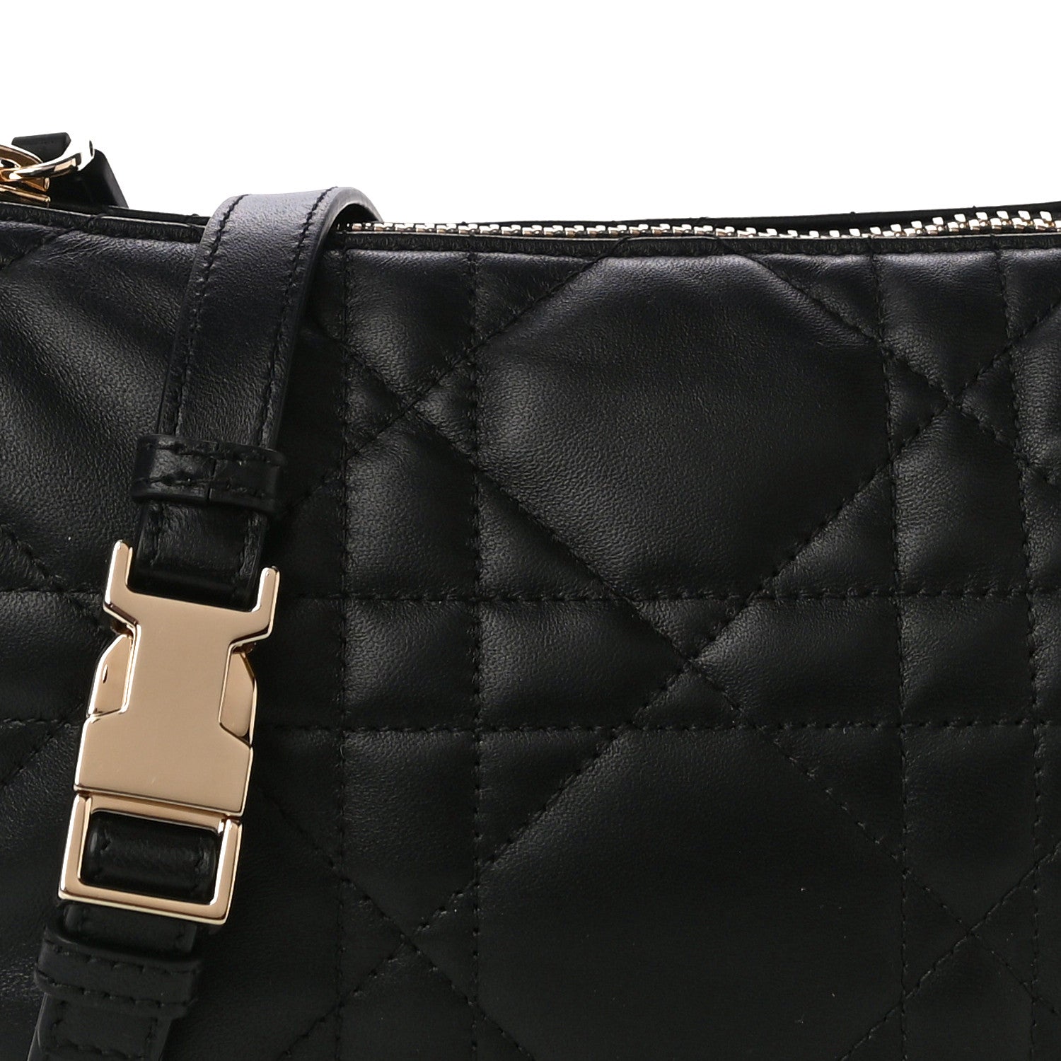 Christian Dior Lambskin Cannage Small Dior Vibe Hobo Bag Black 7 of 9
