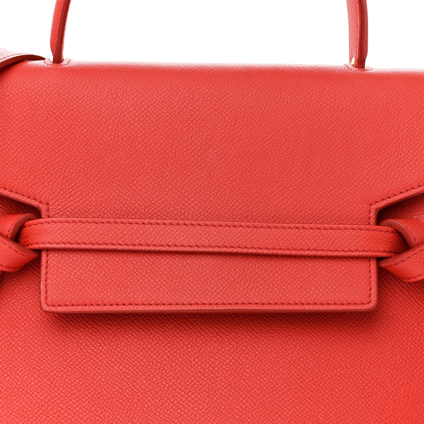 Baby Grained Calfskin Micro Belt Bag Poppy