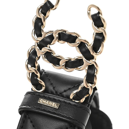 Chanel Calfskin Quilted CC Chain Belt 80 32 Black 7 of 7