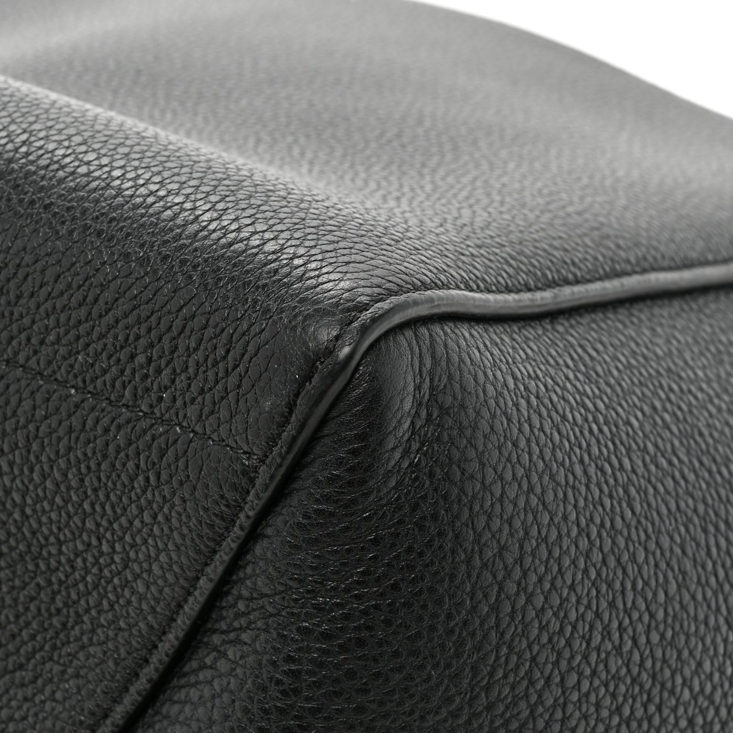 Soft Grained Calfskin Sangle Bucket Bag Black