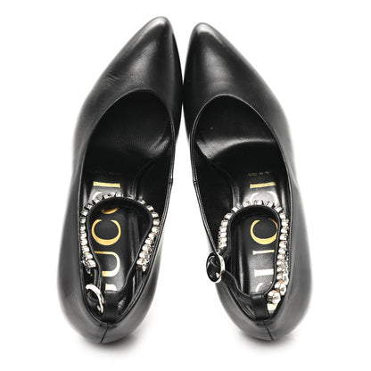 Gucci Malaga Kid Crystal Pumps 37 Black 2 of 7
