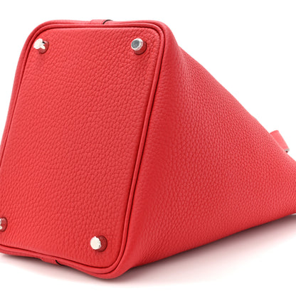 Hermes Taurillon Clemence Picotin Lock 18 PM Vermillon 9 of 11