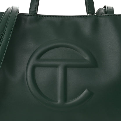 Telfar Vegan Leather Medium Shopping Bag Dark Olive 8 of 10
