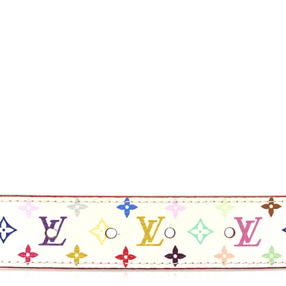 Louis Vuitton Monogram Multicolor LV Cut Reversible Belt 85 34 White Grenade 3 of 5