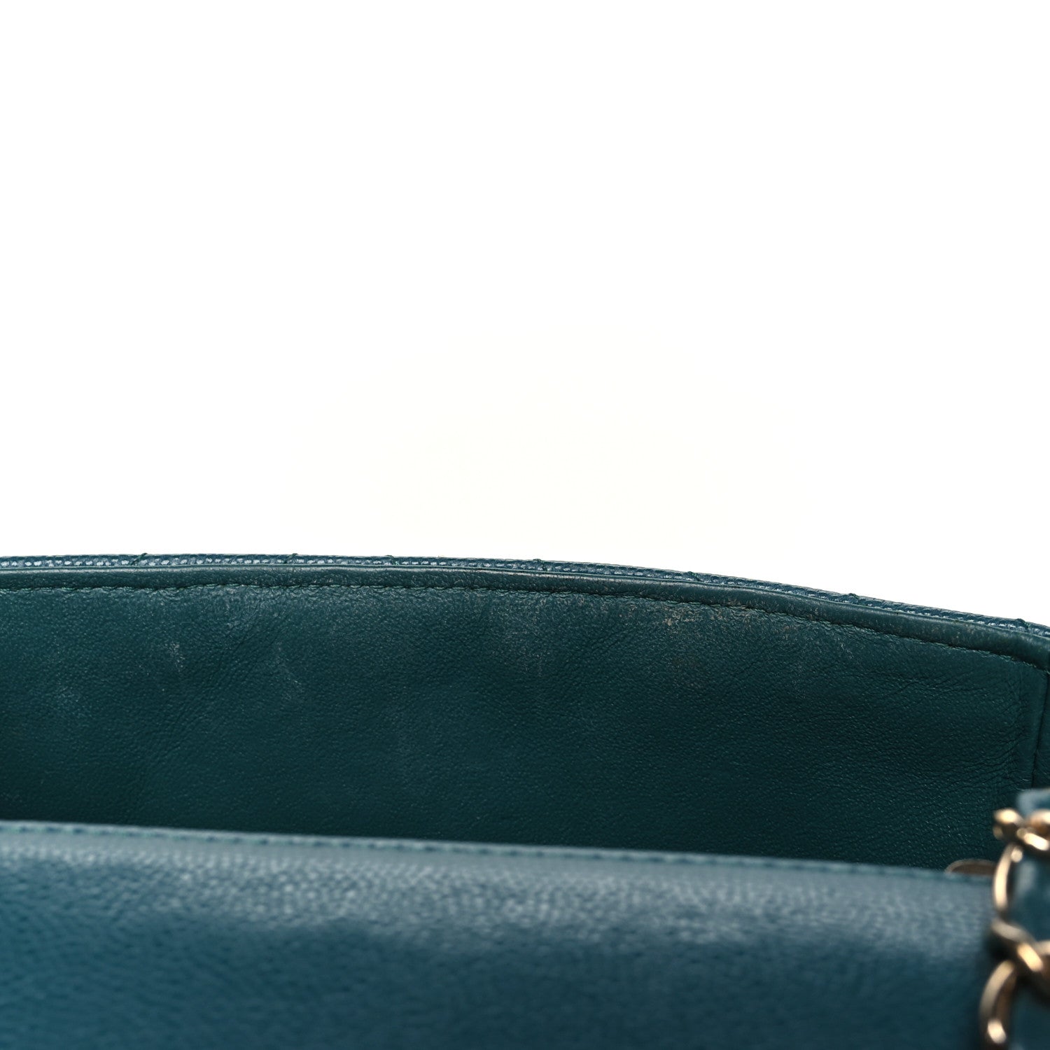 Chanel Caviar Chevron Quilted Mini Rectangular Flap Green 13 of 13