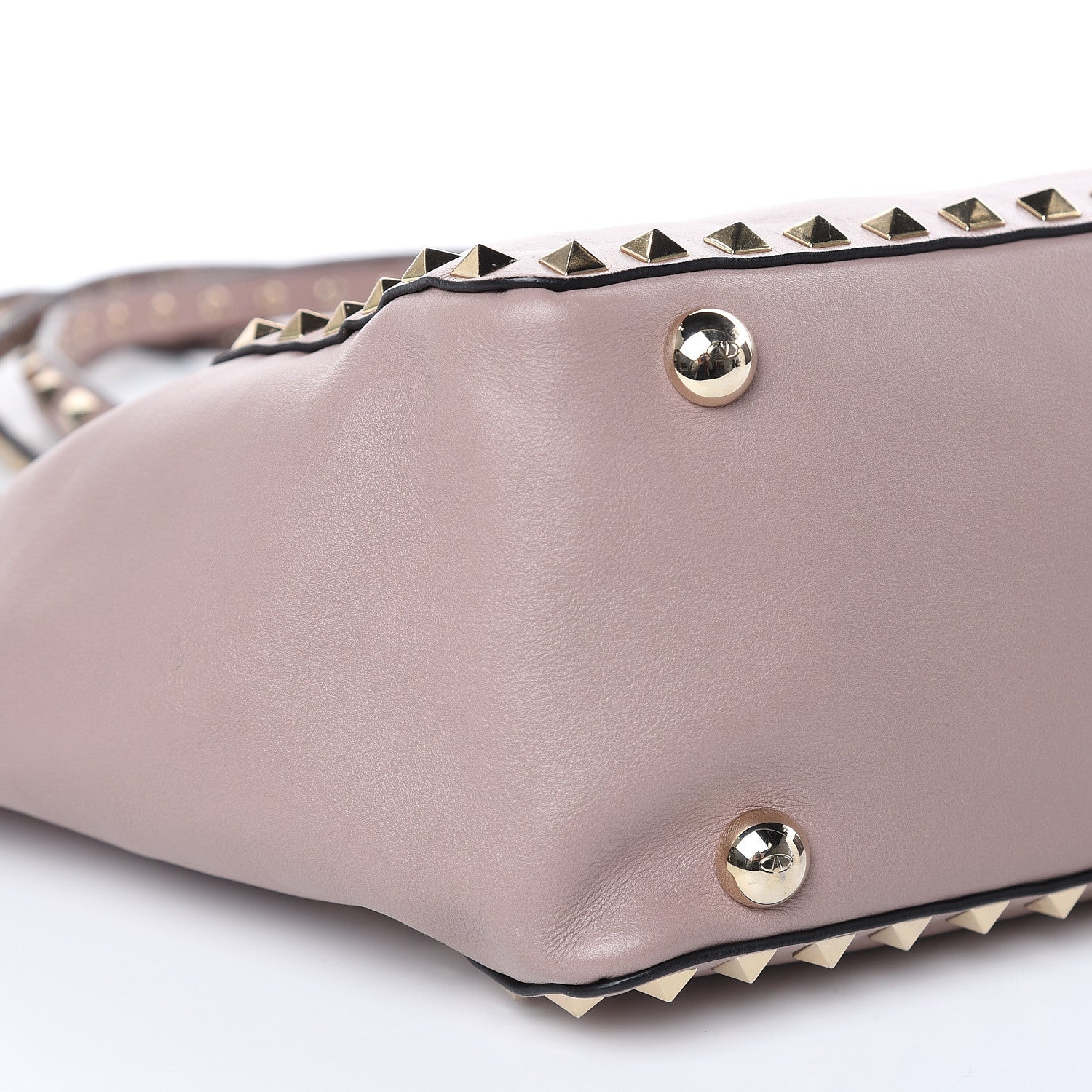 Valentino Garavani Vitello Small Rockstud Tote Poudre 7 of 15