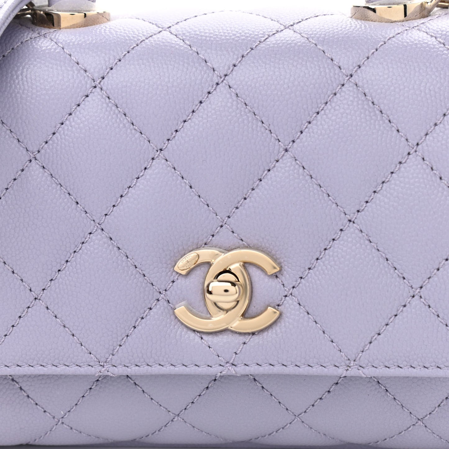 Caviar Quilted Extra Mini Coco Handle Flap Light Purple