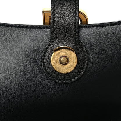 Balenciaga Semi Shiny Smooth Calfskin Small Downtown Shoulder Bag Black 10 of 10
