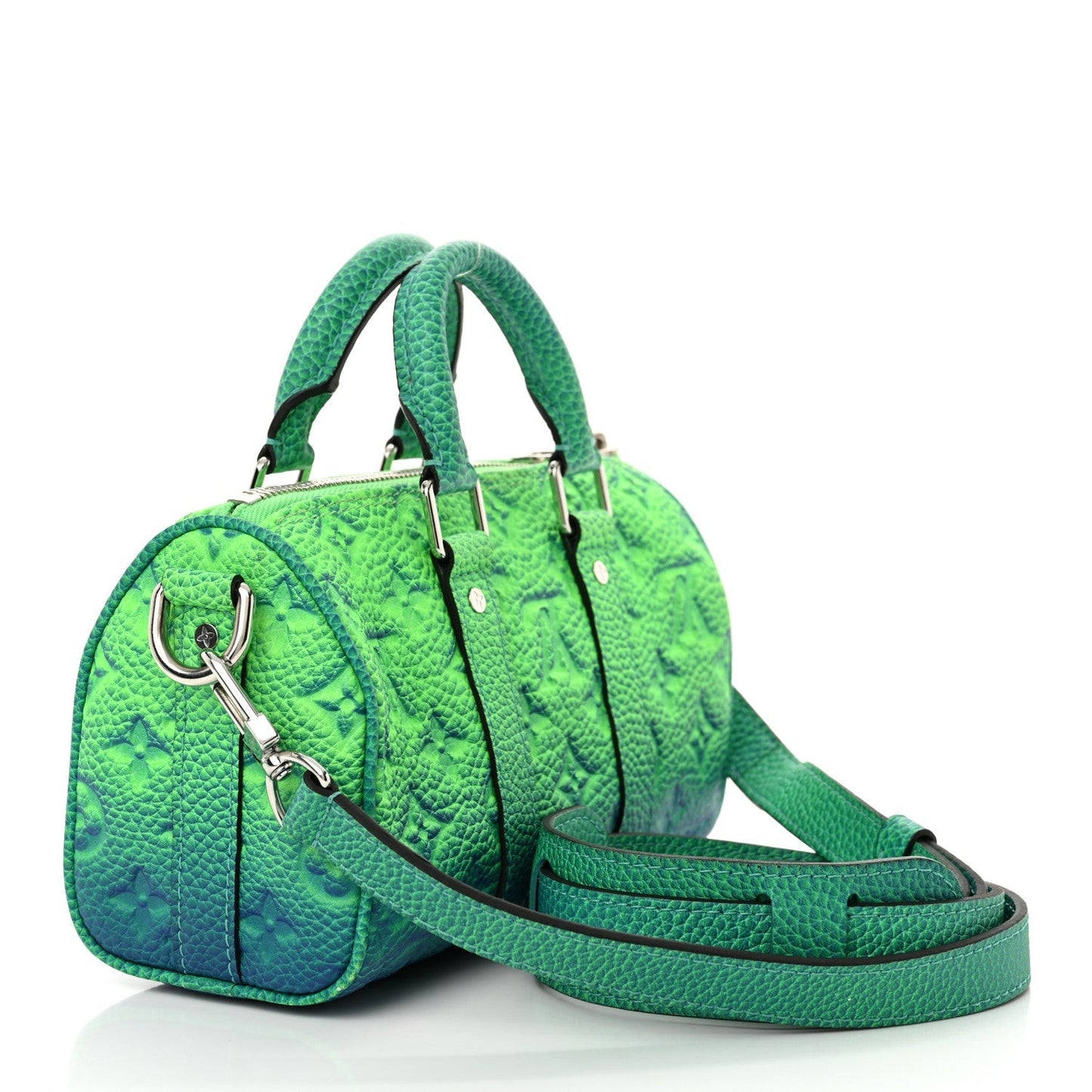 Taurillon Illusion Keepall XS Bleu Vert