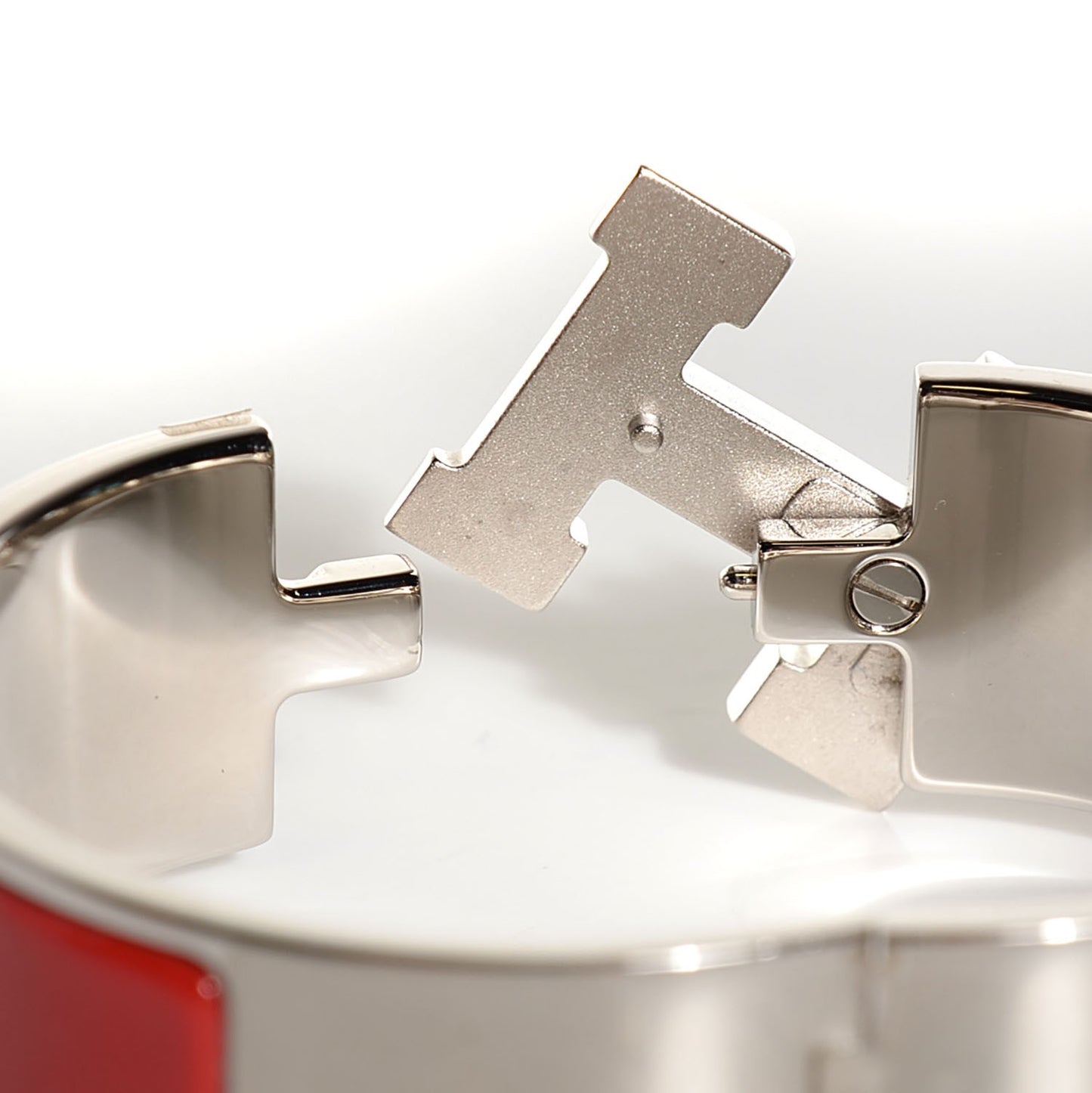 Enamel Wide Clic Clac H Bracelet PM Rouge Vif