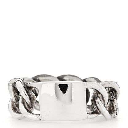 John Hardy Sterling Silver Black Sapphire Curb Link Ring 54 7 3 of 5