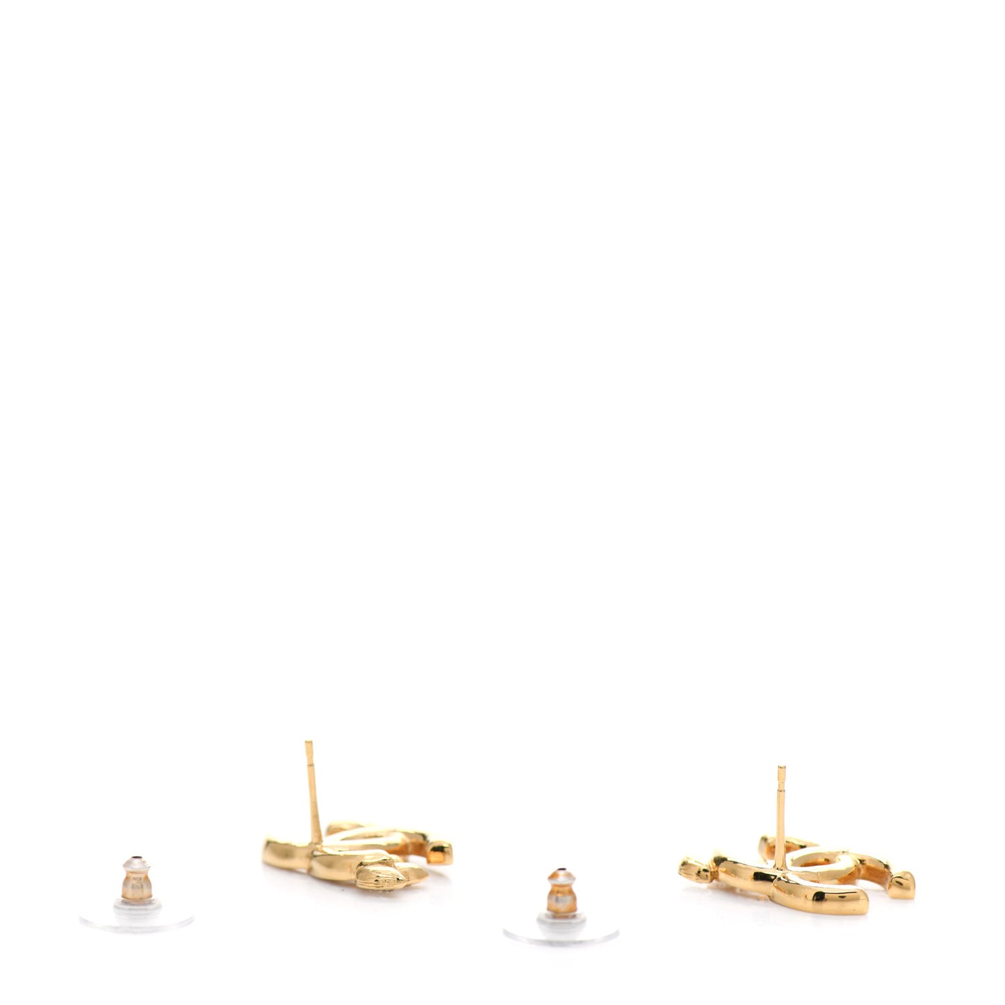 Crystal Wheat CC Earrings Gold