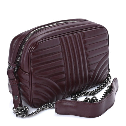 Prada Soft Calfskin Impunture Diagramme Camera Bag  Granato 2 of 7