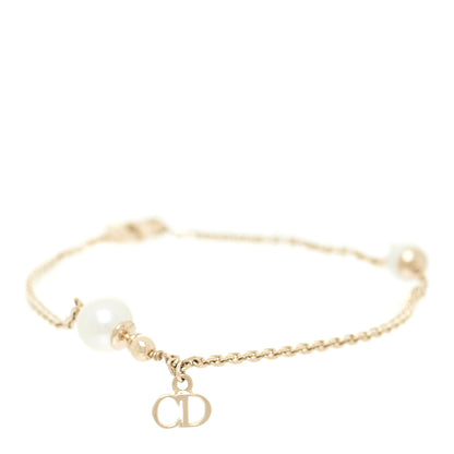Christian Dior Pearl CD Bracelet Gold 1 of 5
