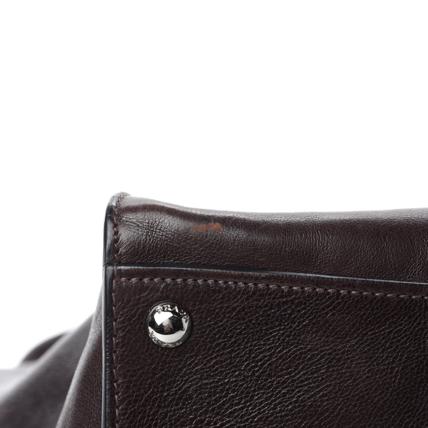 Prada Glace Calfskin Twin Pocket Tote Moro 8 of 16