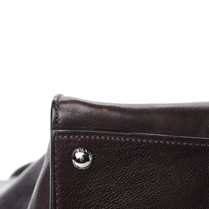 Prada Glace Calfskin Twin Pocket Tote Moro 8 of 16