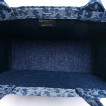 Christian Dior Oblique Denim Medium Book Tote Blue 6 of 10