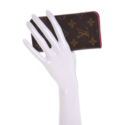Louis Vuitton Monogram iPhone X Folio Case in Rose Pop 2 of 15