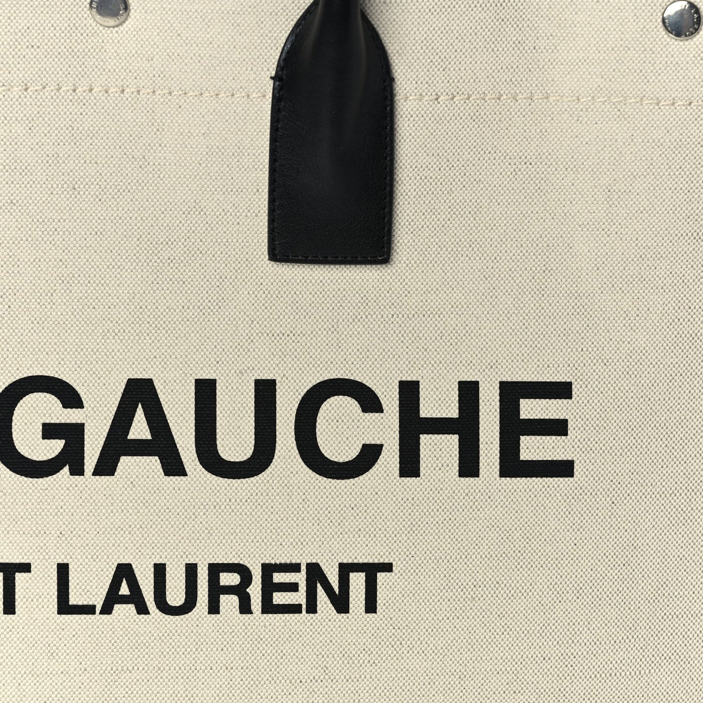 Linen Calfskin Rive Gauche Tote Optic White