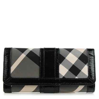 Burberry Beat Check Penrose Continental Wallet Black 1 of 7