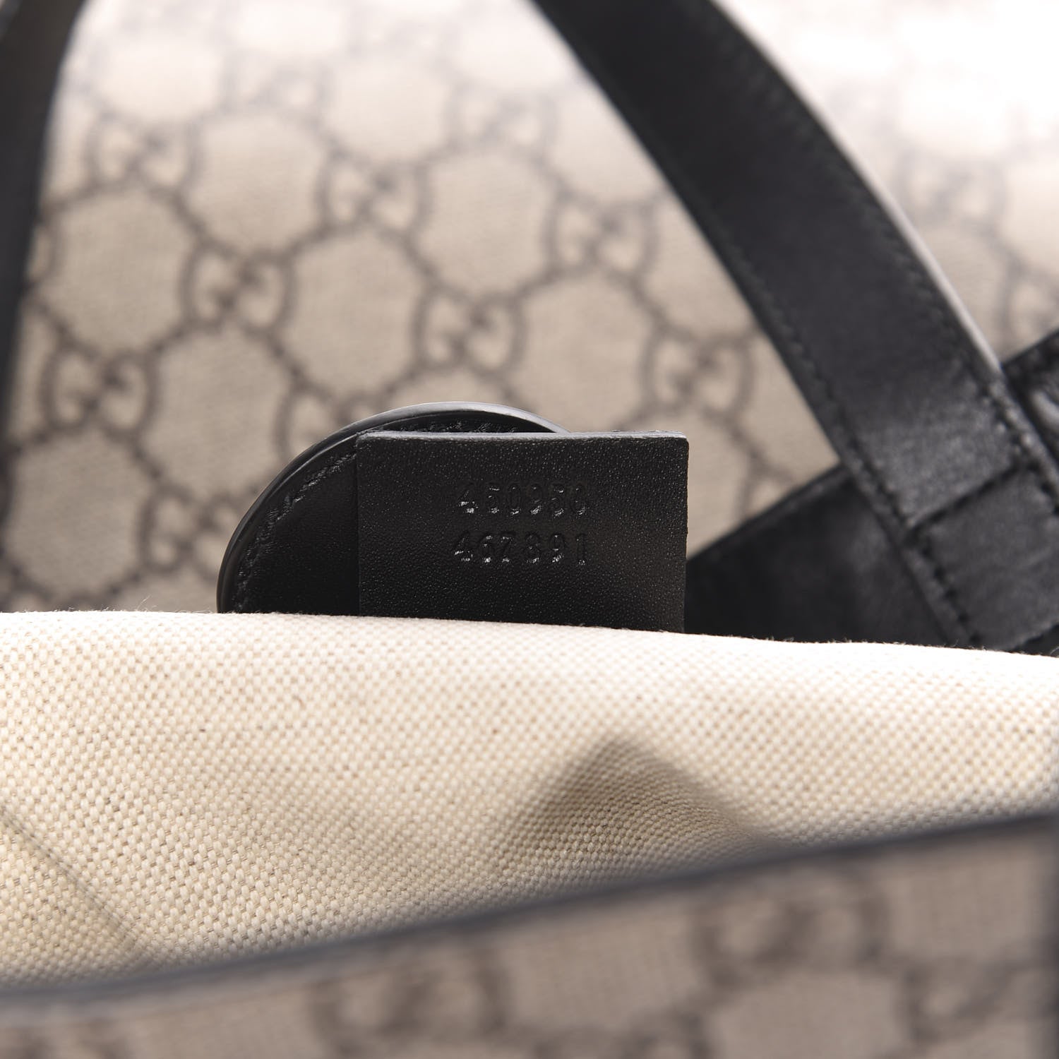 Gucci Soft GG Supreme Monogram Kingsnake Vertical Tote Black 8 of 11