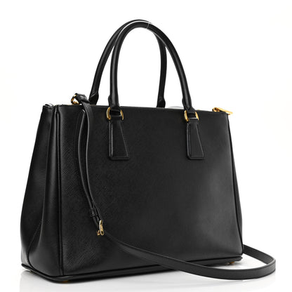Prada Saffiano Medium Galleria Double Zip Tote Black 3 of 9