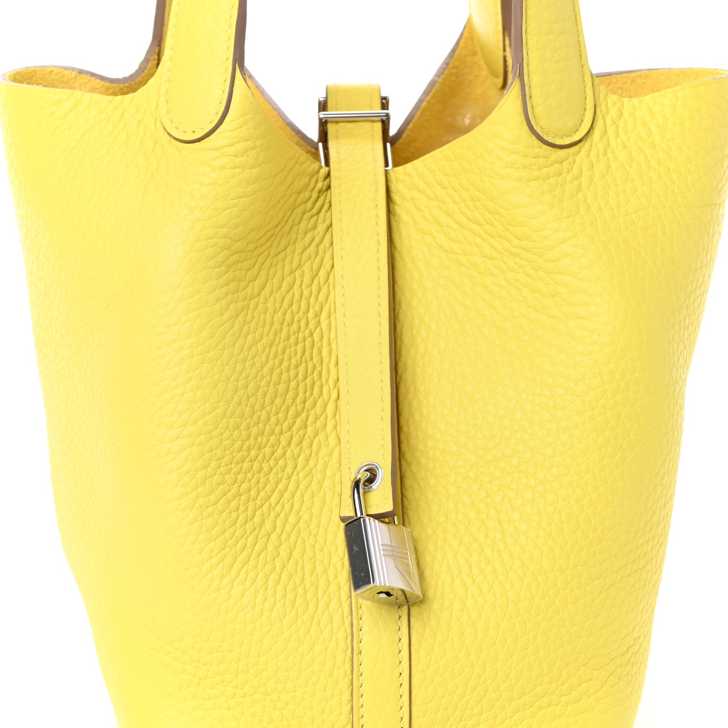 Hermes Taurillon Clemence Picotin Lock 18 PM Lime 8 of 10