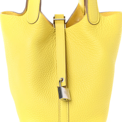 Hermes Taurillon Clemence Picotin Lock 18 PM Lime 8 of 10