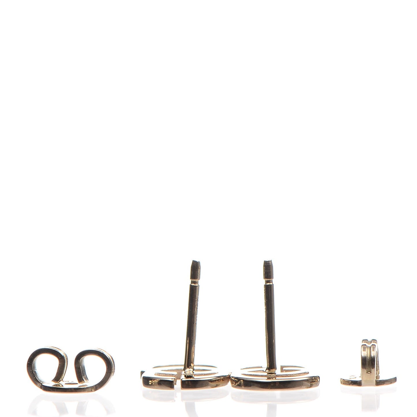 18K Yellow Gold GG Tissue Stud Earrings