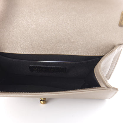 Chanel Metallic Lambskin Small Scaled Boy Flap Gold 5 of 10