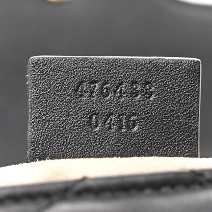 Gucci Calfskin Matelasse Super Mini GG Marmont Shoulder Bag Black 7 of 11