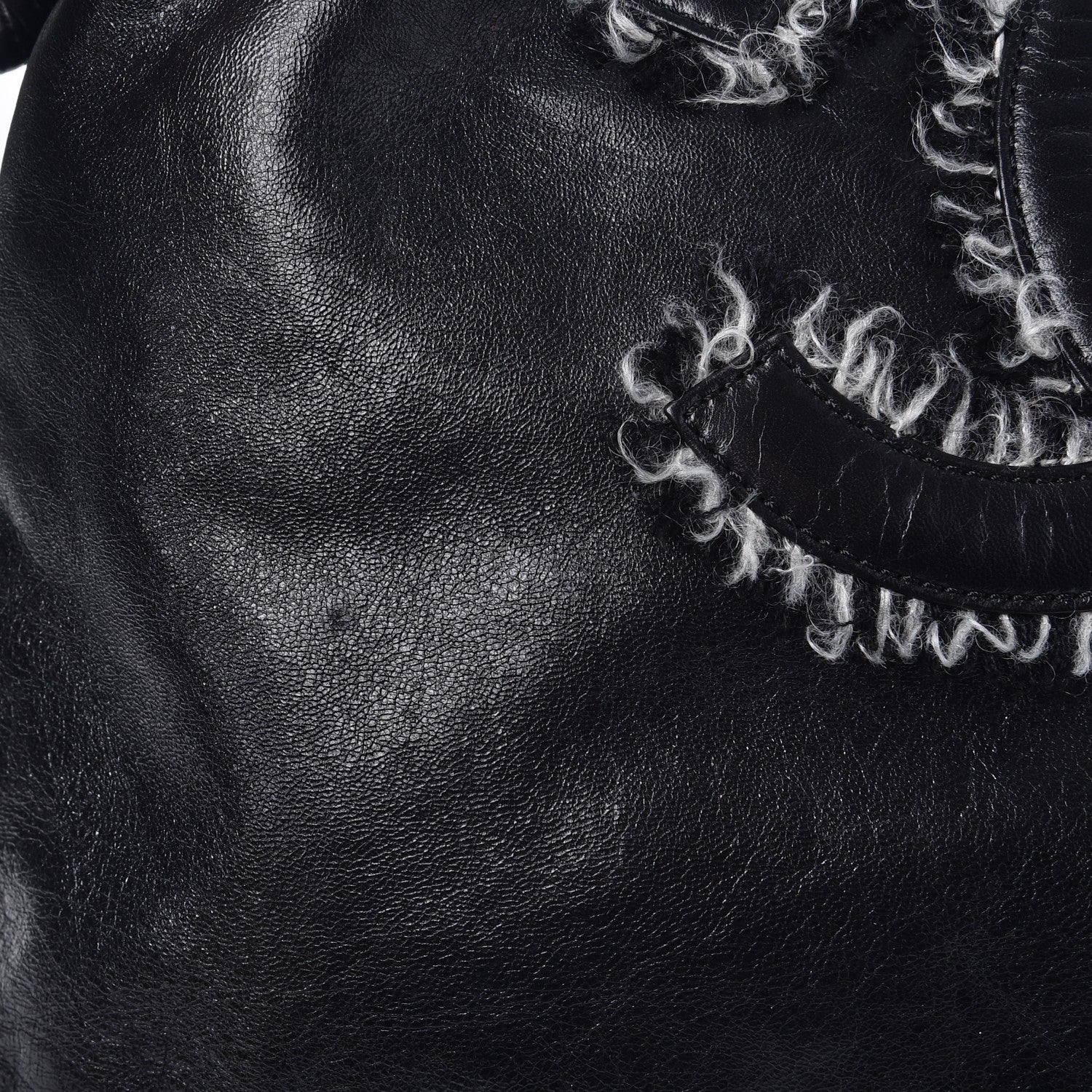 Chanel Tweed Lambskin Drawstring Tweedy Tote Black 10 of 11