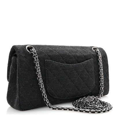 Chanel Jersey Quilted 2.55 Reissue East West Flap Dark Grey 3 of 7